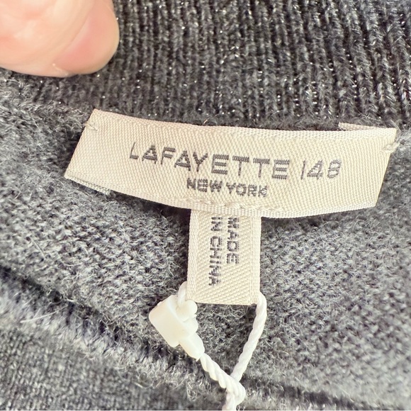 Lafayette 148 New York Dark Gray Crewneck Sweater - Picture 3 of 8